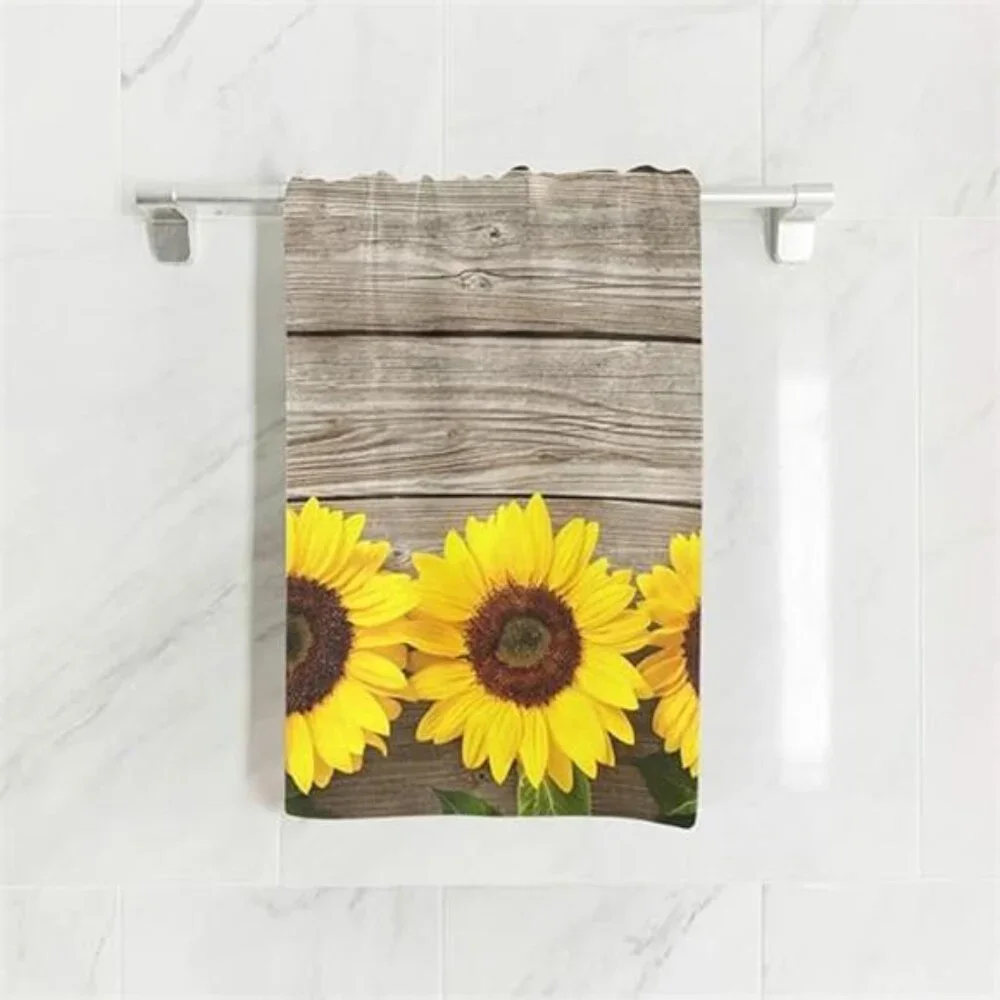 Soft Hand Towels, Sunflowers Highly Absorbent Hand Towels for Bathroom